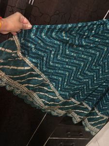 Elegant Teal Kurta with Intricate Design