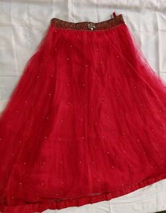 Pink flared lehenga choli set