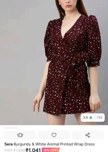 Chic Leopard Print Wrap Dress
