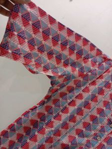 Stylish Printed Kurta with Blue Legging Set