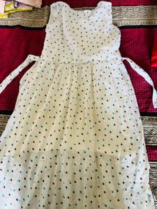 Chic Black &amp; White Heart Print Gown