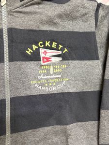 Unisex Hackett Striped Zip-Up Hoodie