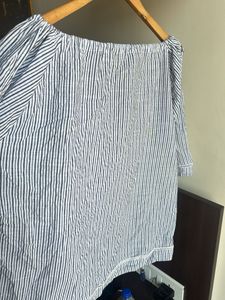 m&amp;s Striped Tassel Blouse