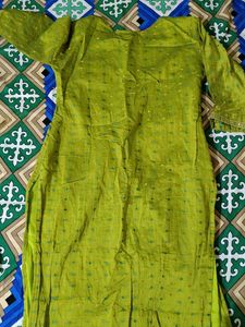 Green Embroidered Kurta Set