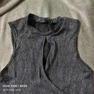 342510. Sparkly Sleeveless Crop Top