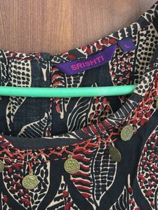 Patterned Leaf Print Top