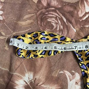 Yellow Leopard Print Slip Dress