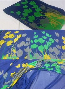 Blue Floral Saree