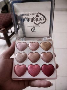 Heart Shaped Highlighter Palette
