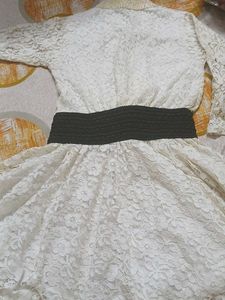 Elegant White Lace Gown