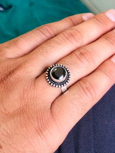 Black Diamond Ring🖤💍 Pure 925 Silver (wt:5.400g)
