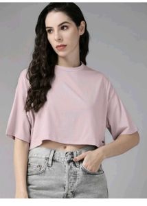 Lavender Cropped Boxy T-Shirt