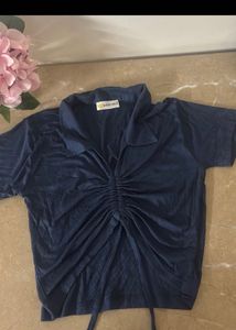 Navy Blue cinched Top