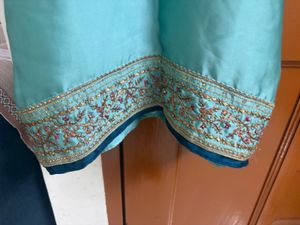 Elegant Teal Embroidered Kurta