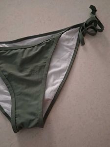 Olive Green Tie-Side Bikini Bottom