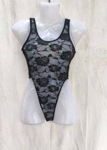 21197. Sheer Lace Bodysuit