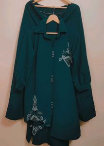 Sea 🌊 Green Color Co-Ords Set for 38 Bust