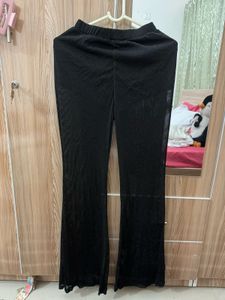 glittering and Stylish Black Flare Pants
