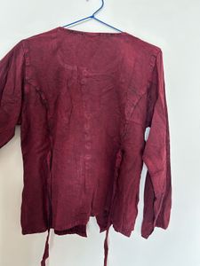 Boho Embroidered Rayon Tunic Top