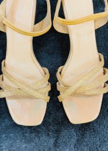 Metro Gold Strappy Heels