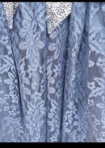 Elegant Blue Lace Ethnic Gown✨