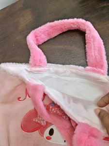 Pink - My Melody Fur Tote Bag