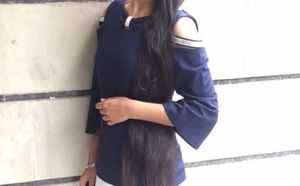 Stylish Navy Cold Shoulder Top