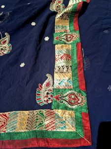 Designer Navy Blue Saree