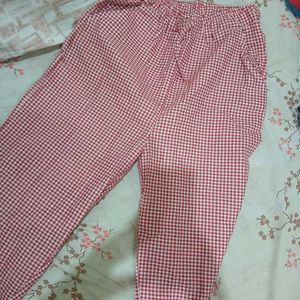 Red Checkered Palazzos