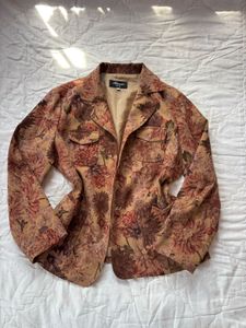 Vintage Floral Print Blazer
