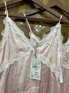 Pink Lace Trim Camisole Top