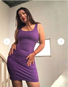 Purple Bodycon Mini Dress  LR-91