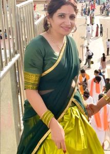 Elegant Dark Green half saree