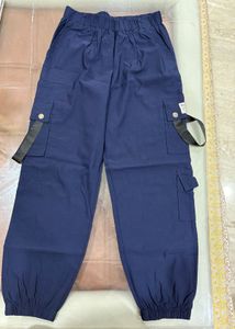 Navy Blue Cargo Jogger Pants