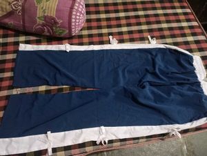 Navy Blue Wide Leg Track Pants