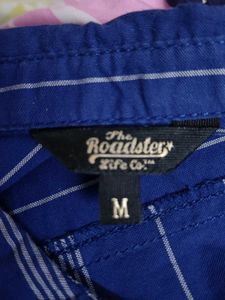 Roadster Blue Striped Button-Up Shirt