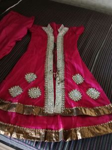 Heavy Work Anarkali Suit With Dupatta And Chudidar Salwar