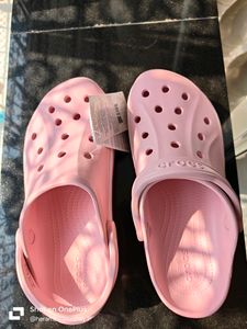 Trendy Pink Crocs Slides