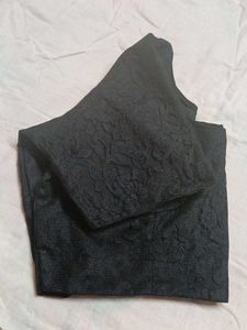 Chic Black Embroidered Blouse