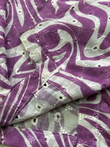 Stylish Purple &amp; White Swirl Print Kurta