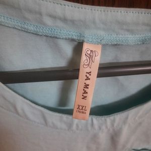 Next to New Baby Blue Lace top
