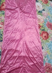 Pink Satin Nightgown