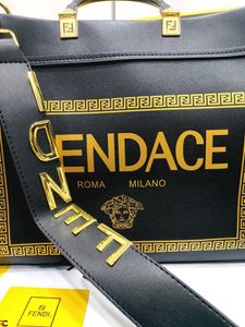 Fendi Roma Black LARGE SUNSHINE TOTE BAG*