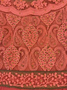 Elegant Pink Embroidered Gown