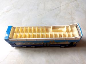 New DieCast Pull Back Open Double Deck Bus