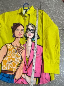Vibrant Graphic Print Button-Up Shirt
