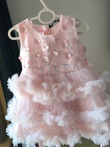Pink Ruffled Party Dress