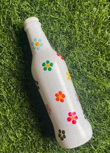 Floral Painted Bottle Vase