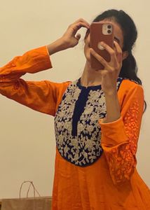 Salwar In Orange / Kurti / Anarkali