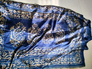 Blue &amp; Peach Saree